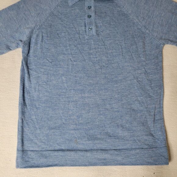 Vtg Lord Jeff Sweater Turtle Neck Cardigan Blue Mens Sz M Knit Preppy College - Picture 7 of 15